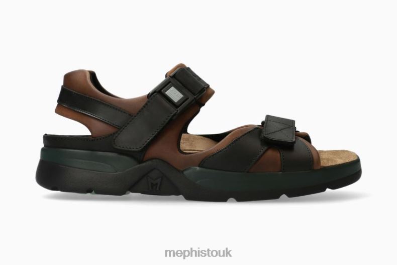 Men F0ND2557 SHARK FIT DARK BROWN Mephisto Sandals