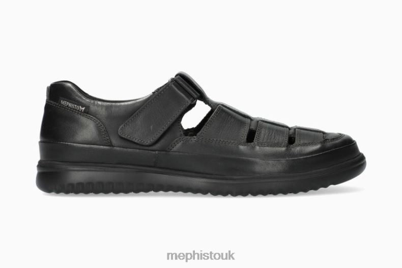 Men F0ND2642 TAREK BLACK Mephisto Sandals