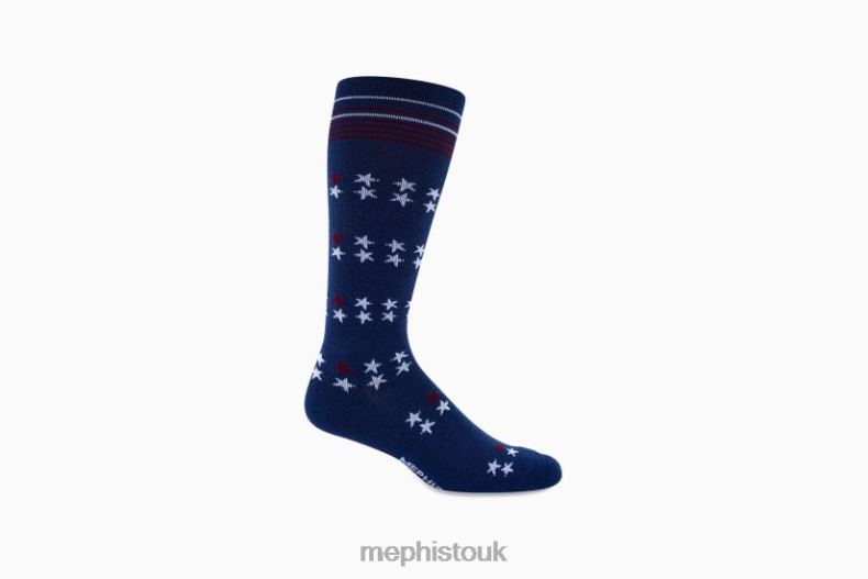 Women F0ND2445 STARS SOCK DES/BURG/WHT Mephisto Socks