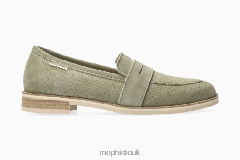 Women F0ND216 HADELE PERF LIGHT KHAKI Mephisto Flats