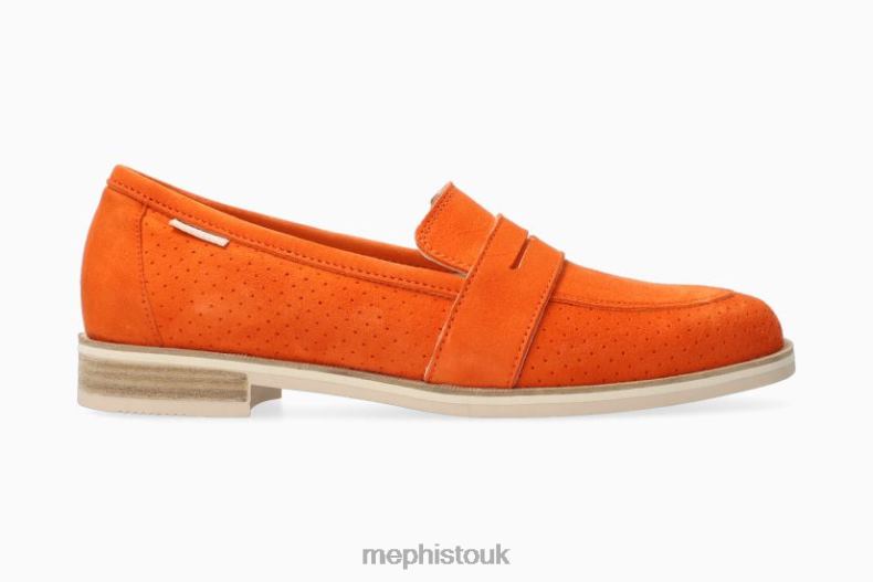 Women F0ND217 HADELE PERF BURNT ORANGE Mephisto Flats