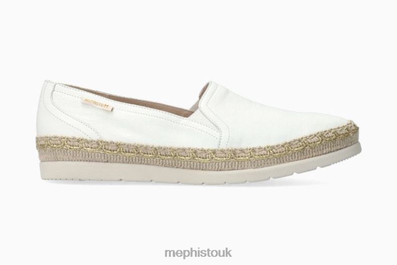 Women F0ND287 VALINA WHITE Mephisto Flats