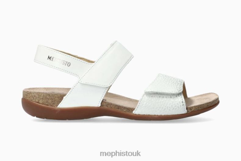 Women F0ND2136 AGAVE WHITE Mephisto Sandals