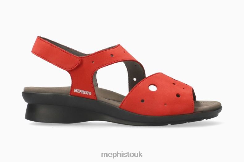 Women F0ND2178 PHIBY PERF SCARLET Mephisto Sandals