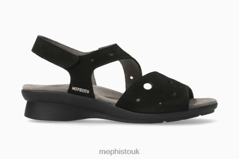 Women F0ND2179 PHIBY PERF BLACK Mephisto Sandals