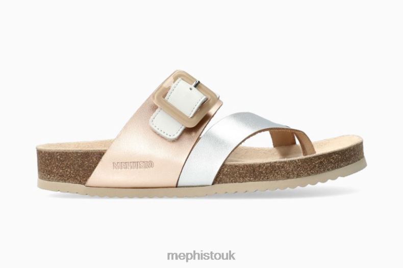 Women F0ND2196 MADELINE SILVER Mephisto Sandals