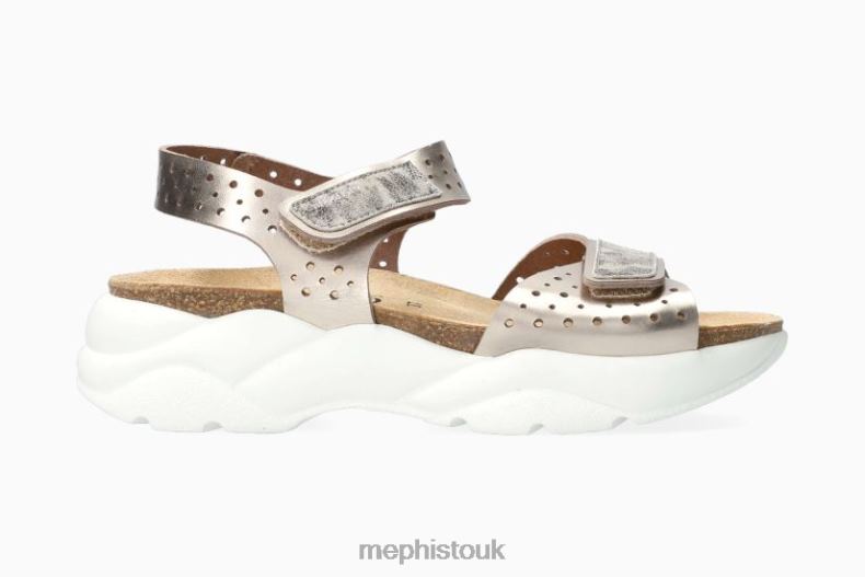 Women F0ND2232 CORALINE PLATINUM Mephisto Sandals