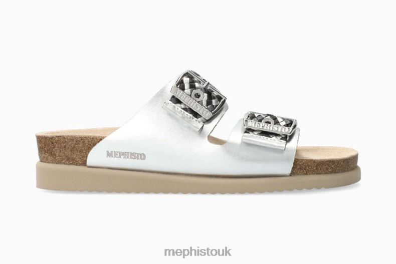 Women F0ND2374 HESTER TWIST SILVER Mephisto Sandals