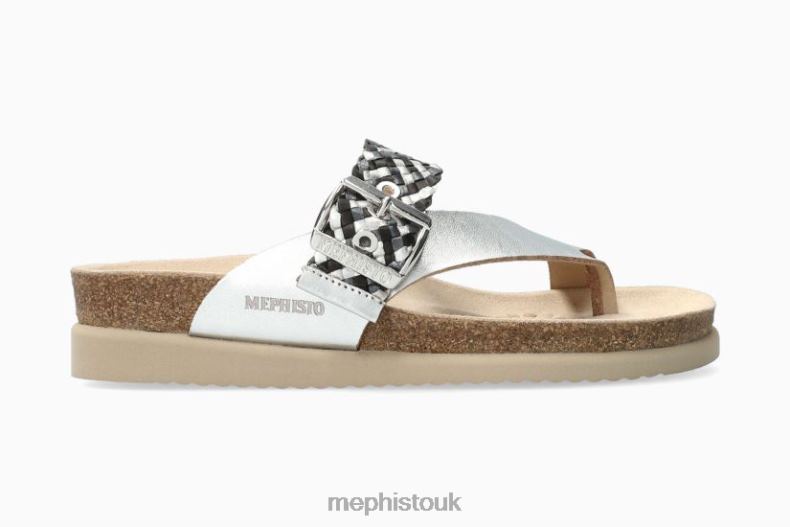 Women F0ND2375 HEIKE TWIST SILVER Mephisto Sandals