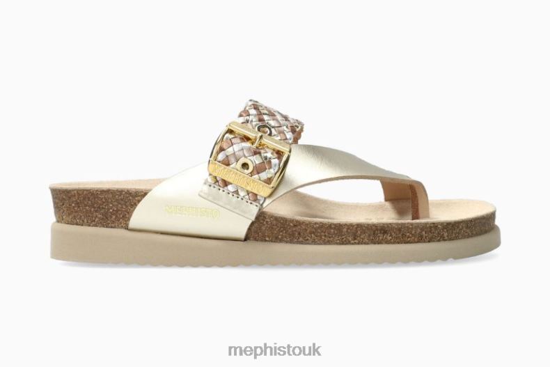 Women F0ND2376 HEIKE TWIST GOLD Mephisto Sandals